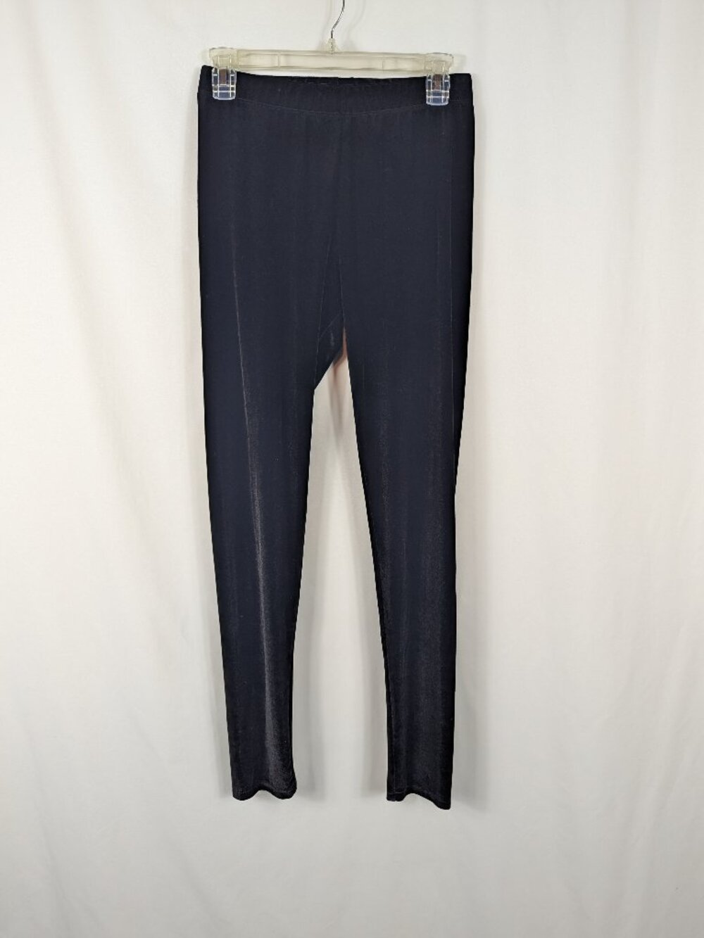 Soft Surroundings Black Ankle Leggings Velvet Stretch Pull On Comfy Casual Sz S
